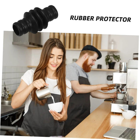 Espresso Steam Wand Heat Shield Sleeve For Safe Handling Insulated Rubber Cover With Finger Protector in coffee shop