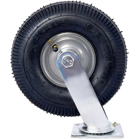 Haul Whatever You Need With These Heavy Duty 10 Inch Pneumatic Caster Wheels Set Of 4 Featuring Flat Proof Rubber Tires And Steel Hubs for carts