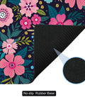 Extra Small Floral Mouse Pad 5.5 by 7 Inches Travel Ready Waterproof and Washable Desk Mat with no-slip rubber base