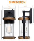 Outdoor Dusk To Dawn Sensor Wall Sconce Lighting No Brainer Hands Free Operation anti rust metal dimensions