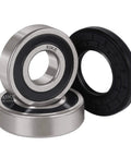 Level Up Your Laundry Setup With This Killer Front Load Washer Tub Bearing And Seal Replacement Kit Built For Smooth Spins And Serious Durability Including ABEC 3 Precision Bearings, Leak Proof Seal, And Proven Compatibility With Part Numbers Like - Close up of ABEC 3 precision bearings with black seals.