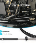Two 12 Foot Gen1 Boat Throttle And Shift Cables Set For 600A Outboard Control Replacement Dual Cable Kit For Smooth Shifts And Quick Throttle Response Built Tough Marine Grade, 8" bend radius