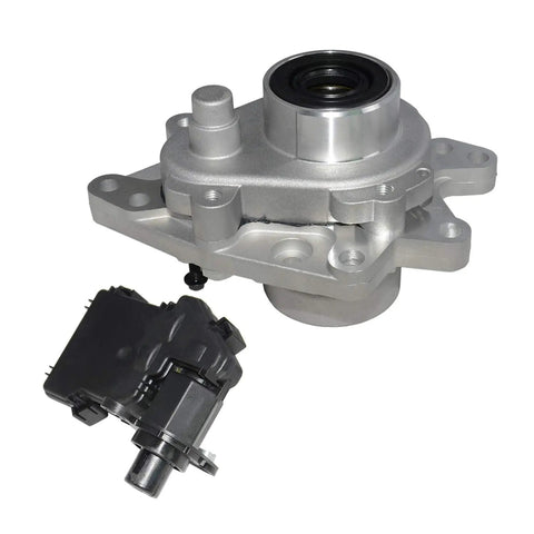 Chevy 4WD Front Differential Axle Actuator Disconnect Housing Replacement For Trailblazer Envoy Bravada Ascender 9-7x 2002 2009 Intermediate Shaft Bearing Assembly Upgrade Easy Install, silver aluminum and black actuator