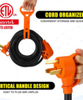 Heavy Duty 20 Foot Nema 10 30P To 14 50R Ev Charger Adapter Cord For Level 2 Electric Vehicle Charging with grip handle.