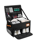 Black 2 Layer Golf Trunk Organizer With 2 Shoe Compartments, Waterproof Golf Gear Storage Organizer For Balls, Caps, Clothes