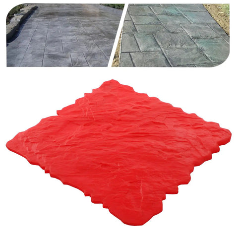 Durable Concrete Stamp Mat 19.69 by 19.69 Inch Seamless Texture Pad Made From Tough Polyurethane for stone tile imprinting.