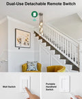 3 Way Wireless Light Switch And Receiver Kit With 200ft RF Range Remote Control for use with ceiling light