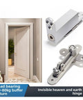 Slick 360 Degree Concealed Tiandi Hinge With Hydraulic Auto Close And Dead Center Locking For Seamless Invisible Door Installations That Swing Smooth As Silk Every Time, shown with door frame.