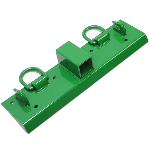 Green steel Tractor Grab Hooks 4.96 Inch Wide By 21.93 Inch Long Bolt On For John Deere Tractors 2 Inch Receiver