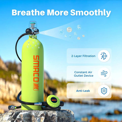 S700 Plus Mini Scuba Tank 1.9L Portable Diving Tank Reusable Pony Bottle for Underwater Exploration with filtration details