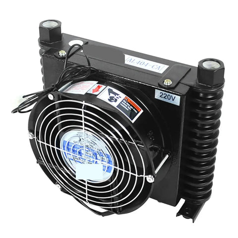 10 L Per Minute Flow Heavy Duty Hydraulic Oil Cooler Plate Pin Heat Exchanger For Radiator Cooling 1.2KW Cooling Capacity DC 24V 1.0 MPa Working Pressure High Efficiency Oil Cooler For Hydraulic Systems