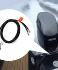 20ft Hydraulic Steering Hose Kit for Outboard Motors 2 Pack Leak Proof TPEE Hoses with marine engine background