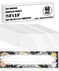 40 Pack Clear Self Adhesive Nameplate Pockets For Desks 10.5 By 3.5 Inches Thick Reusable Plastic Name Tag Covers