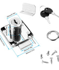 Heavy Duty Cabinet Drawer Locks With Keys Four Pack, galvanized steel, 3/4 inch cylinder, includes keys and installation screws.