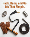 Equestrian gear including gloves, grooming tools, and Portable Saddle T Hanger For Car And Trailer Heavy Duty Headrest Saddle Rack Organizer.
