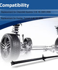 Rear Driveshaft Assembly Replacement For Chevy Equinox 2005 2006 And Pontiac Torrent 2006 3.4L V6 936 120 19152721 19259831 Durable Steel Shaft With Anti Corrosion Paint For Long Lasting Driveline Reliability, black steel driveline shaft