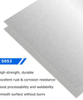 Six Pack 5052 Aluminum Sheet Metal 12x12 Inch Flat Plate 0.02 Inch Thick With Protective Film for DIY Crafts, Welding