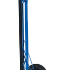 Beefy Heavy Duty P Handle Hand Truck With Pneumatic Wheels Steel Dolly Cart 600 Lb Capacity Blue Finish side view