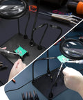 Magnetic Pro Grade Helping Hands Soldering Station With 3X Magnifying Lamp And Light, four flexible arms, precision workbench.