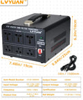 5000 Watt Voltage Converter Transformer Heavy Duty Step Up And Down 110V 120V To 220V 240V with outlets and cord
