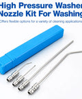 High Pressure Washer Nozzle Kit With Stainless Steel Flush Wand Extension Tips Quick Connect For AC Coils And Appliances