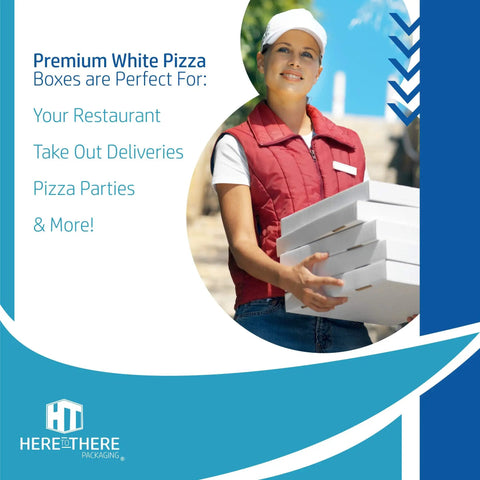 Top Shelf Slick Corrugated Pizza Boxes Built Tough Heavy Duty Takeout Containers Flat Out Reliable Canvas Right For Hustling Local Delivery Runs Secure Quick Fold Package Bulk 50 Pack