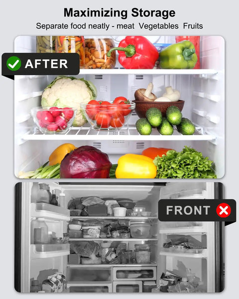 Premium Replacement Freezer Wire Shelf Compatible With Whirlpool Appliances 24 X 16 Inches with organized meats and vegetables.
