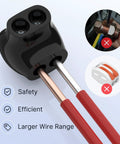 Two Port Insulated Wire Tap Connector For 4 To 14 AWG Copper And Aluminum Wires, Single Sided Entry, product demonstration.