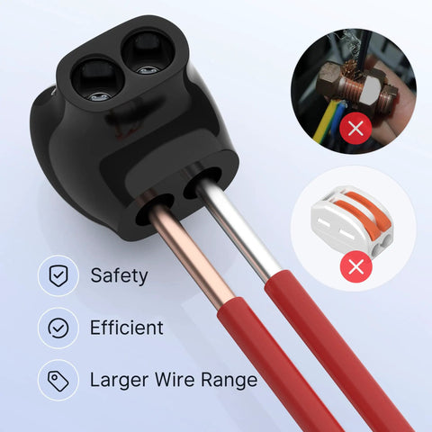 Two Port Insulated Wire Tap Connector For 4 To 14 AWG Copper And Aluminum Wires, Single Sided Entry, product demonstration.