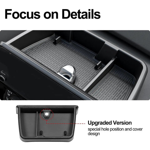 Custom Fit Center Console Organizer Tray For Toyota Grand Highlander 2024 2025 2026 Behind Screen Dashboard Storage Box