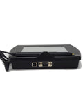 Built Tough 5.7 Inch Biometric Electronic Signature Capture Pad With Color Screen And Virtual Serial Via Usb, black housing, rear view with port connections.