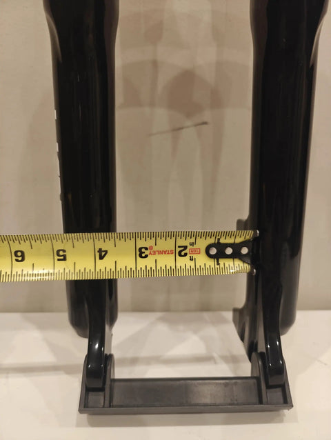 20 Inch Suspension Fork With Coil Spring And Preload, 63mm Travel, black disc brake ready lower with tape measure