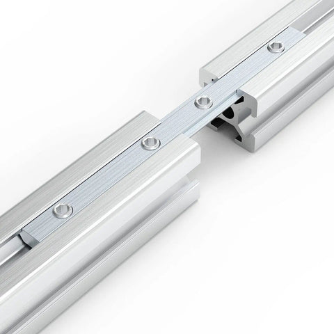 Beefy M5 Straight Line Connectors Kit For 20 Series Aluminum Extrusion Profiles with Carbon Steel Nickel Plated Brackets