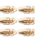 Six Golden Metal Toggle Latches For Vintage Wood Boxes Tool Cases And Suitcases, Heavy Duty Retro Hasp Hardware Clasp, gold finish.