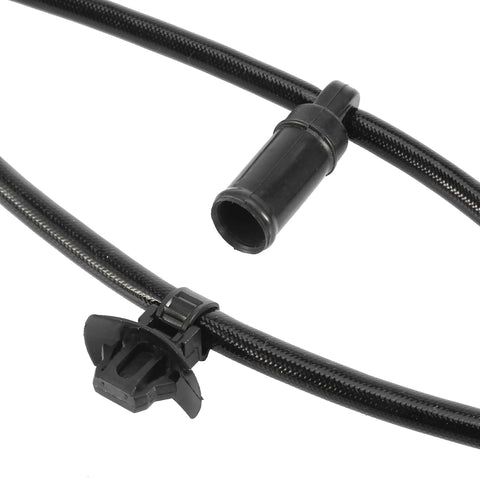 X AUTOHAUX 2-pack front brake pad wear sensors for Lexus LS460, black plastic with mounting clip