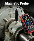 Handheld Digital Vibration Meter 3 In 1 Tester For Motors And Bearings Pro Grade Vibrometer with magnetic probe on motor