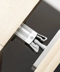 8 Pack Heavy Duty Touch Latch Set For Handleless Cabinets And Drawers, Push To Open With Spring Return, ABS construction close-up