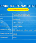 Product parameter chart for 30 Pcs 6.3mm Double Head Crimp Terminal With Insulating Sleeve Red And Black Female Spade Quick Splice Assortment Kit Heavy Duty For Auto Marine And Home Wiring 11.82 Inch Wire Length 15 Red 15 Black Durable Tin Plated Copper