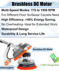 Badass Heavy Duty 13 Inch Orbital Floor Scrubber Buffer Machine Cleans Tile Wood And Carpet Without Hurting Your Back Comes With Three Stiff Brushes And Soft Pads For A Hella Clean Surface Quick, featuring brushless DC motor and waterproof design.
