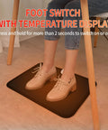Electric Heated Floor Mat For Feet Under Desk At Office And Home AC 110V Foot Warmer Pad No Shoe Removal Needed