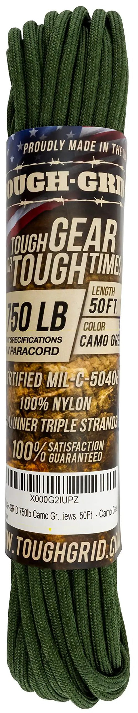 750 Lb Beefy Nylon Paracord Rope Parachute Cord Type IV Mil Spec For Survival Kits Camping Tactical Gear Emergency Prep