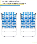 Set Of 2 Portable Folding Lawn Chairs For Patio Or Beach Use, Webbed Seats With Higher Backrests, Heavy Duty Metal Frame