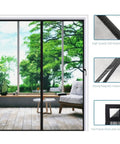 Magnetic Screen Door 70x95 Inches Fits French Entry Interior and Patio Doors Snap On Mesh Curtain With Heavy Duty Magnets For Sliding Doors