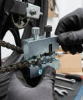 Pro Grade 35 Chain Breaker Tool for Quick Pin Removal and Pressing in use on BMX bike chain, CNC steel construction