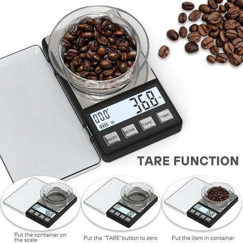 Portable Espresso Scale With Timer For Coffee On The Go, 1000G Capacity, 0.1g Increments, mini travel digital scale with coffee beans