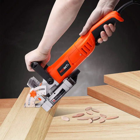 Pro Grade Wood Biscuit Joiner Kit For DIY Pros With 100 Included Biscuits 4 Inch Carbide Tipped Blade Three Adjustable Fence Positions