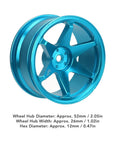 Beefed Up CNC Machined Aluminum RC Wheel Hubs For 1X10 Scale Cars, Stability Boost, Easy Install, Rugged Blue Hubs side view