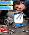 Mechanic using 8-In-1 Folding Hex Key Set With Carabiner, CR-V Steel Metric Allen Wrenches 1.5-6mm in auto repair shop