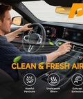 Man driving car with Activated Carbon Cabin Air Filter With Easy Install For Chevy GMC Trucks And SUVs Like Silverado Sierra