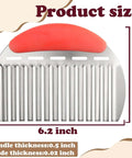 FATUXZ large potato crinkle cutter, stainless steel blade, red handle, 6.2-inch wide